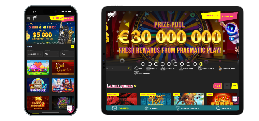 Booi Casino στα κινητά Booi Casino Mobile