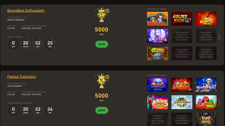 Καζίνο Play Fortuna τουρνουά PlayFortuna Casino τουρνουά