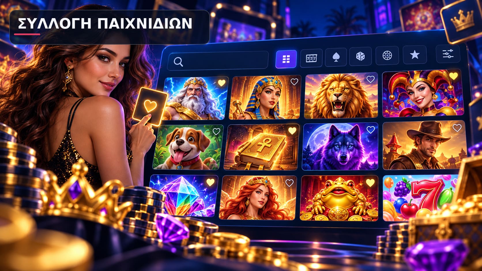 Συλλογή παιχνιδιών Vavada Casino με φρουτάκια και δημοφιλείς τίτλους
